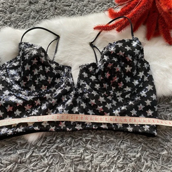 NWT Anthropologie Sequin Star Bralette - Picture 6 of 7